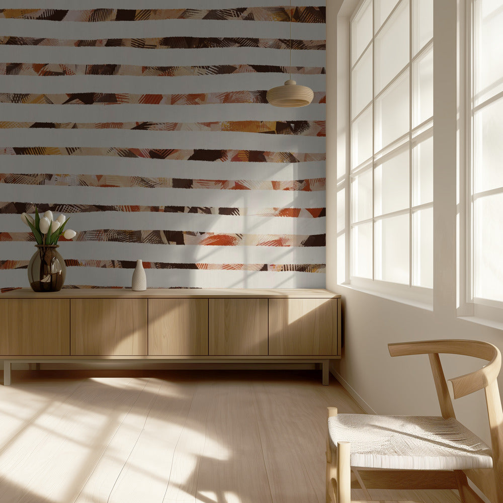 Stripes of Earthy Warmth | Wallpaper