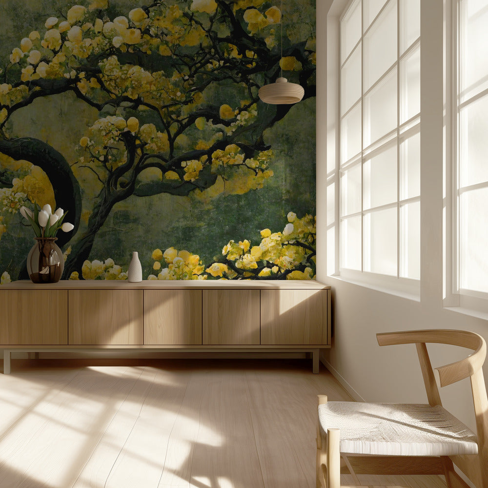 Golden Blossom Tree | Wallpaper