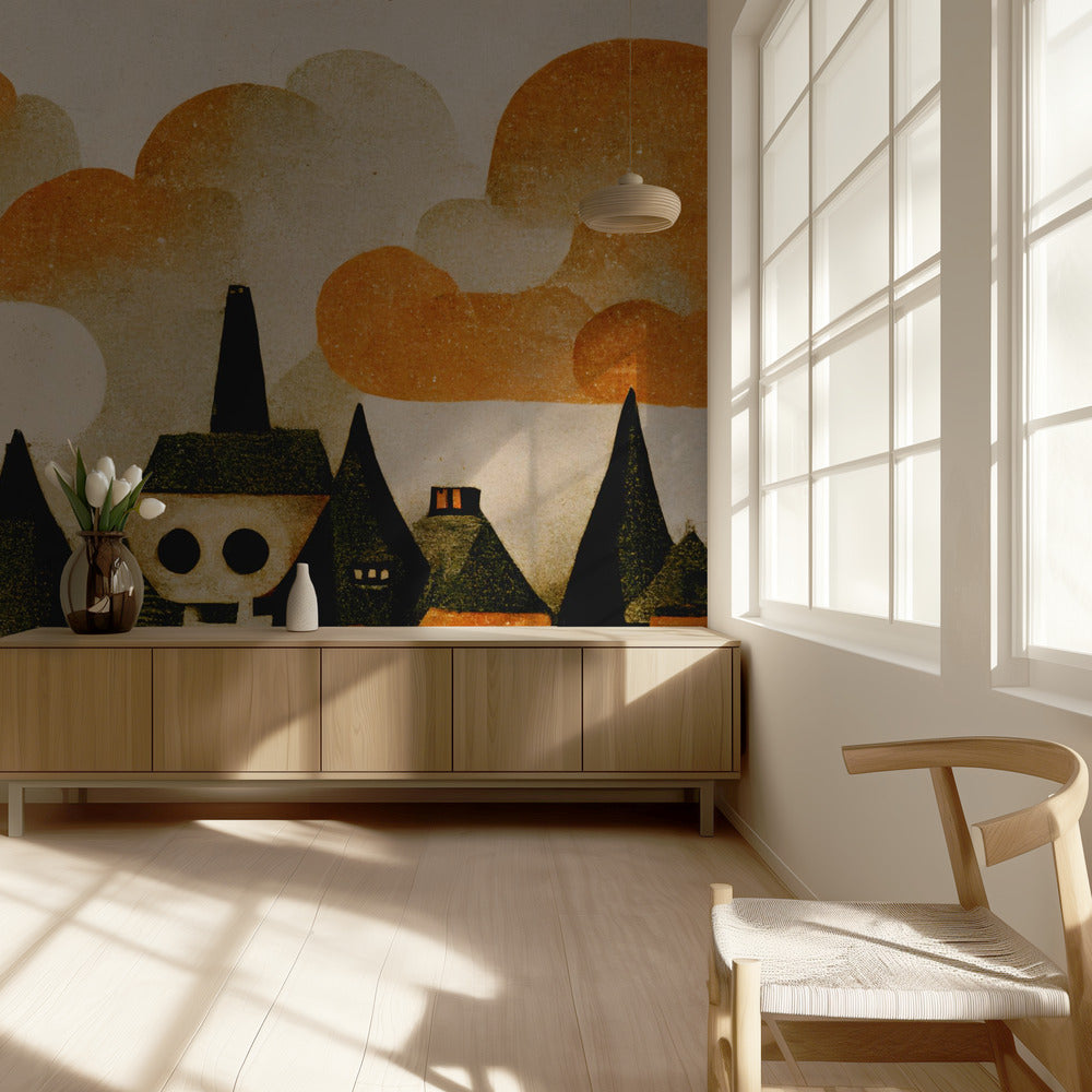 Spooky Village View | Wallpaper