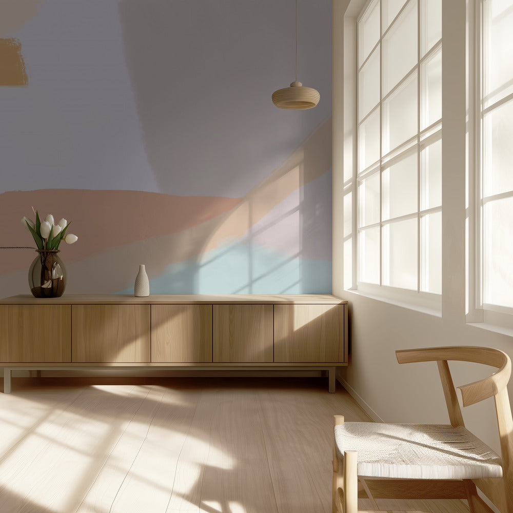 Soft Pastel Colors and Flowing Organic Shapes | Wallpaper