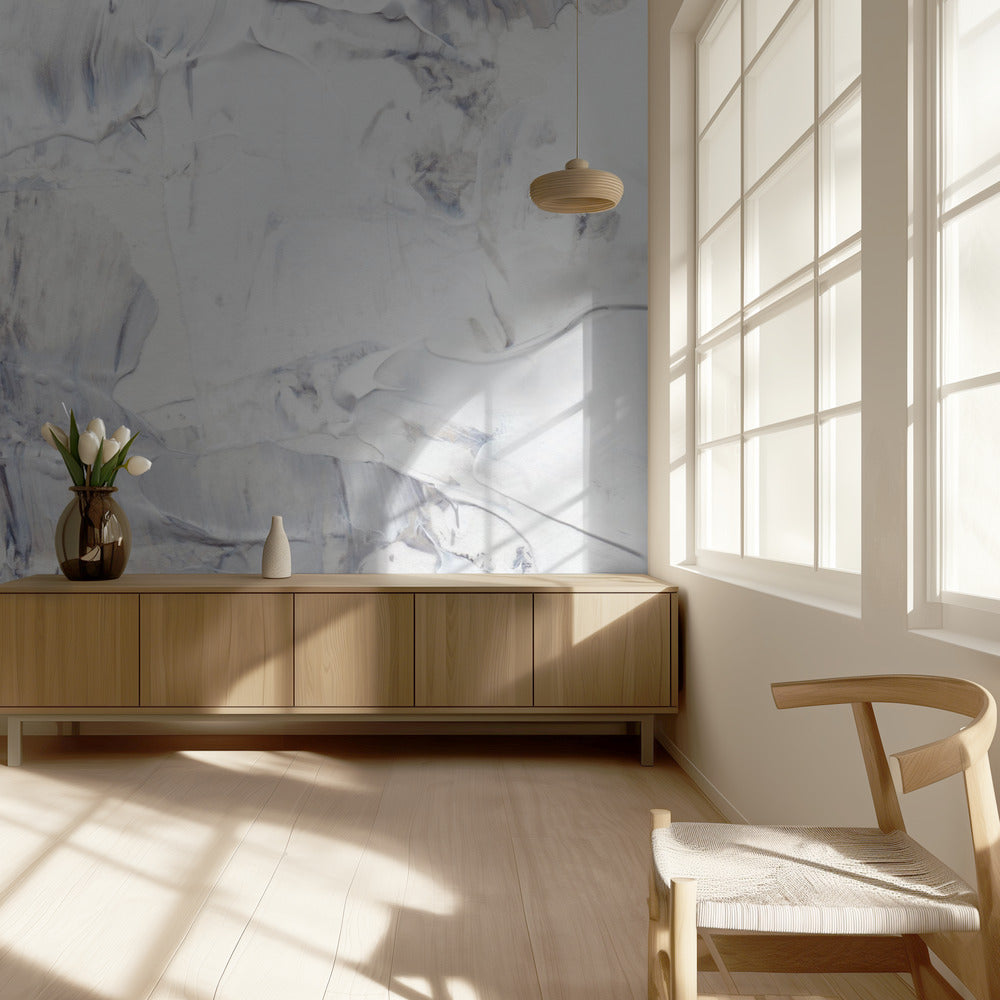 White and Gray Brushstrokes | Wallpaper