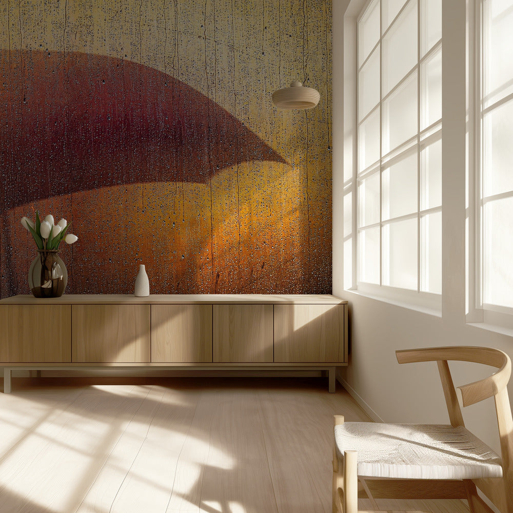 Metallic Wall in rain | Wallpaper