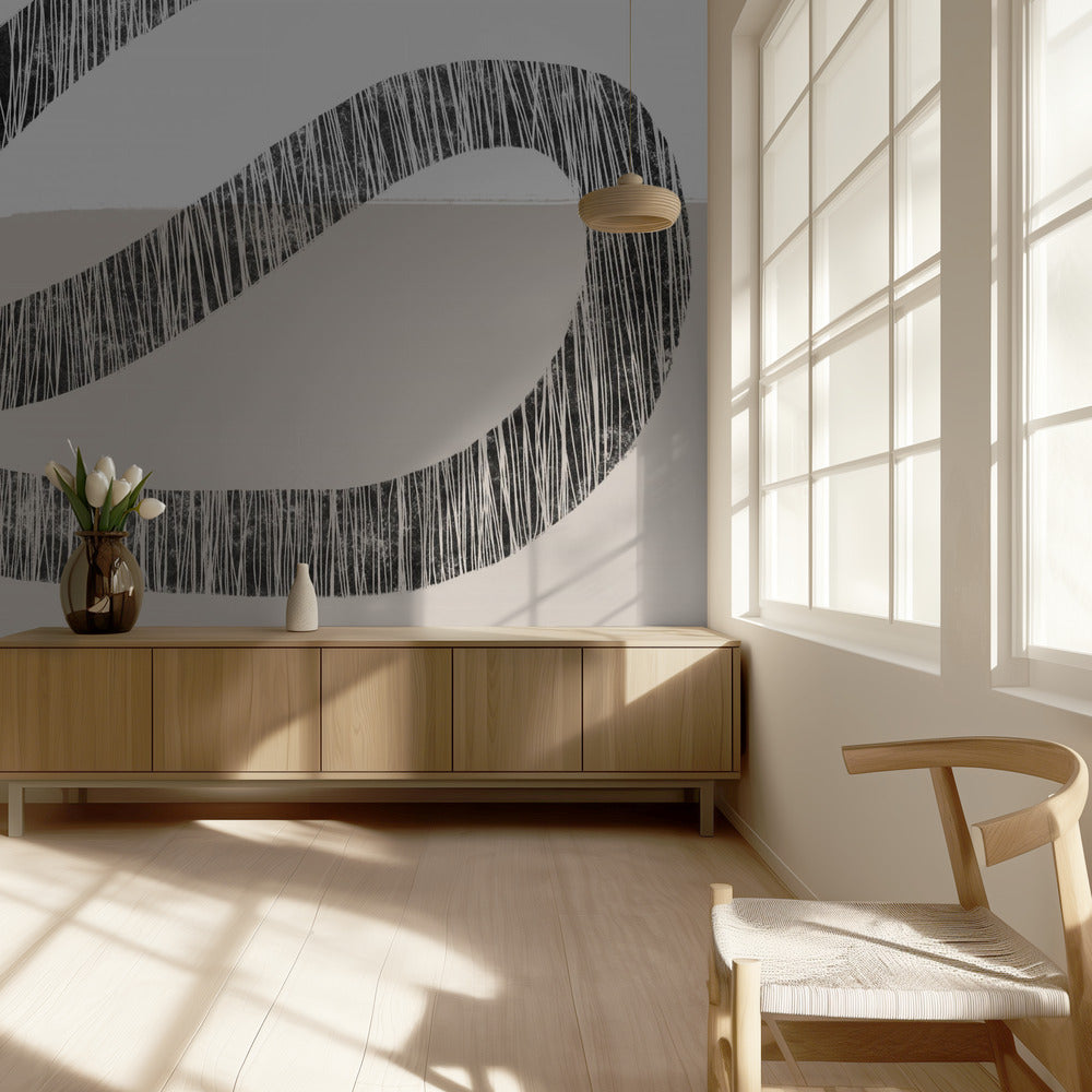 Textured Lines Over A Beige And White Background | Wallpaper