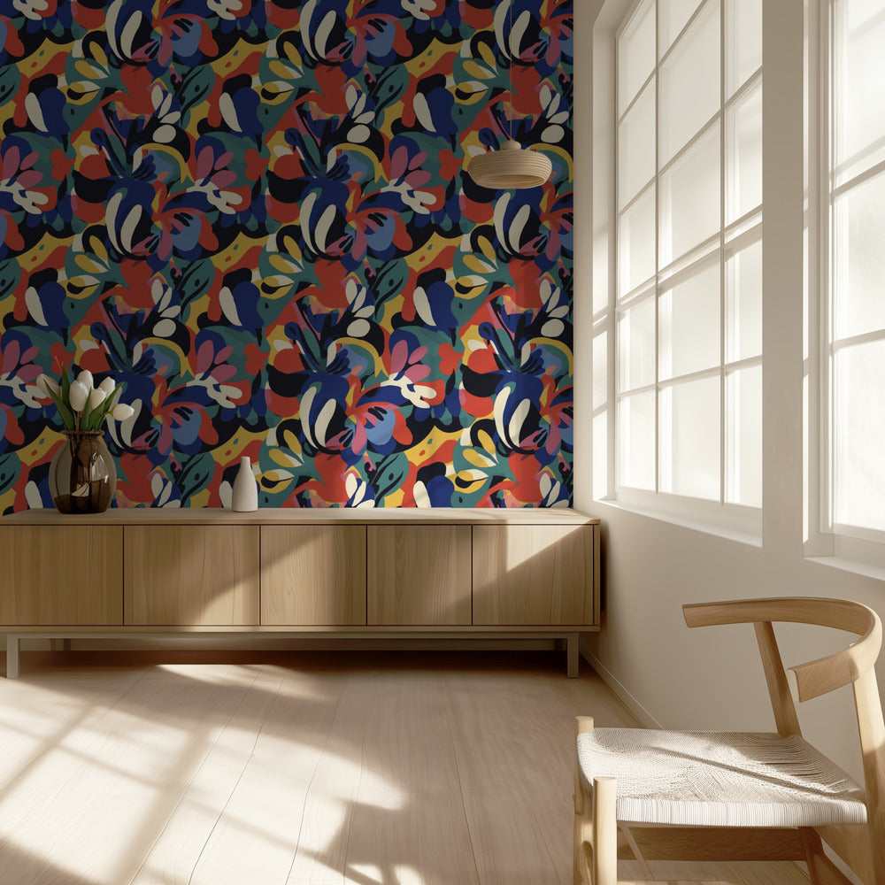 Vibrant Flowery Waves | Wallpaper