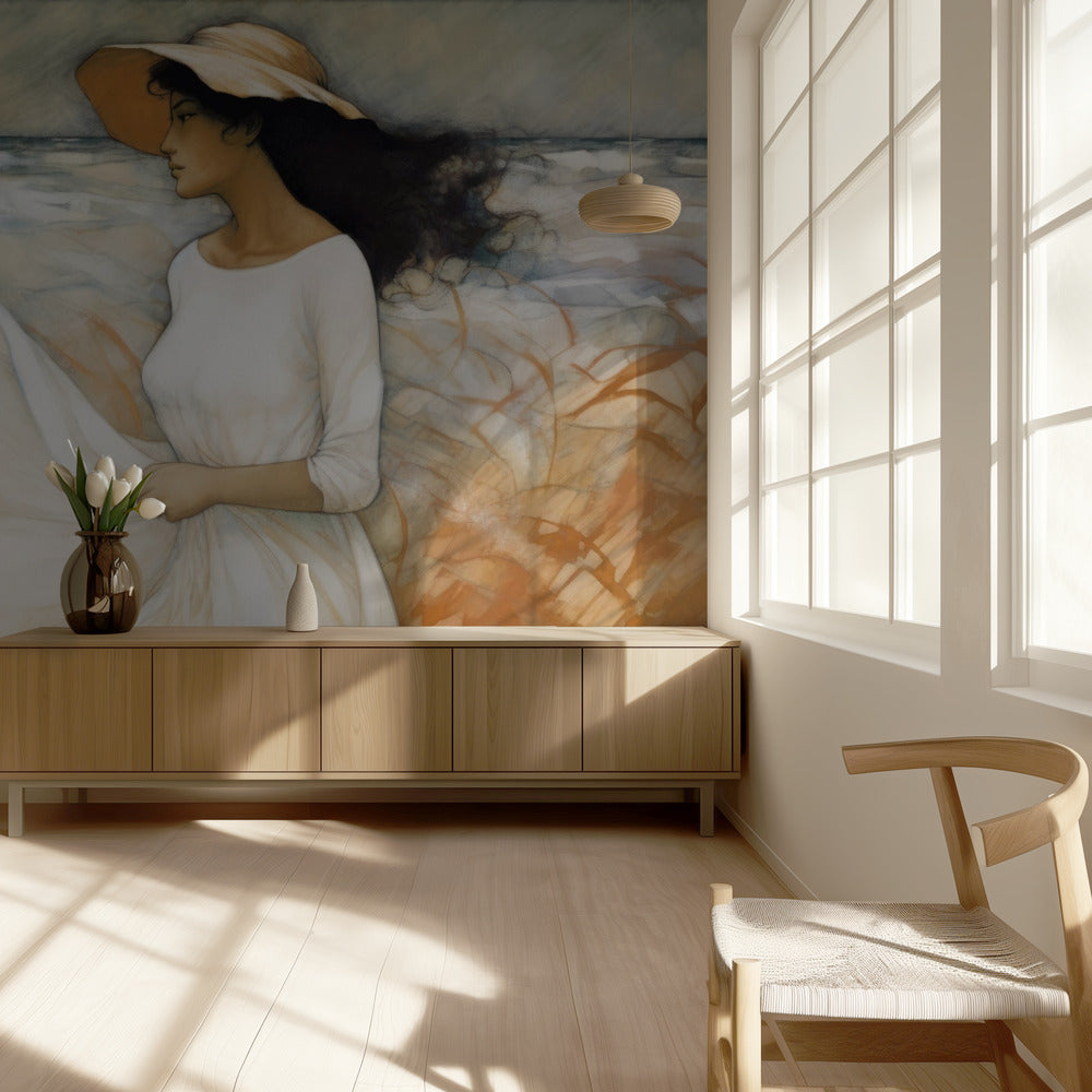 Breezy Shore Stroll | Wallpaper