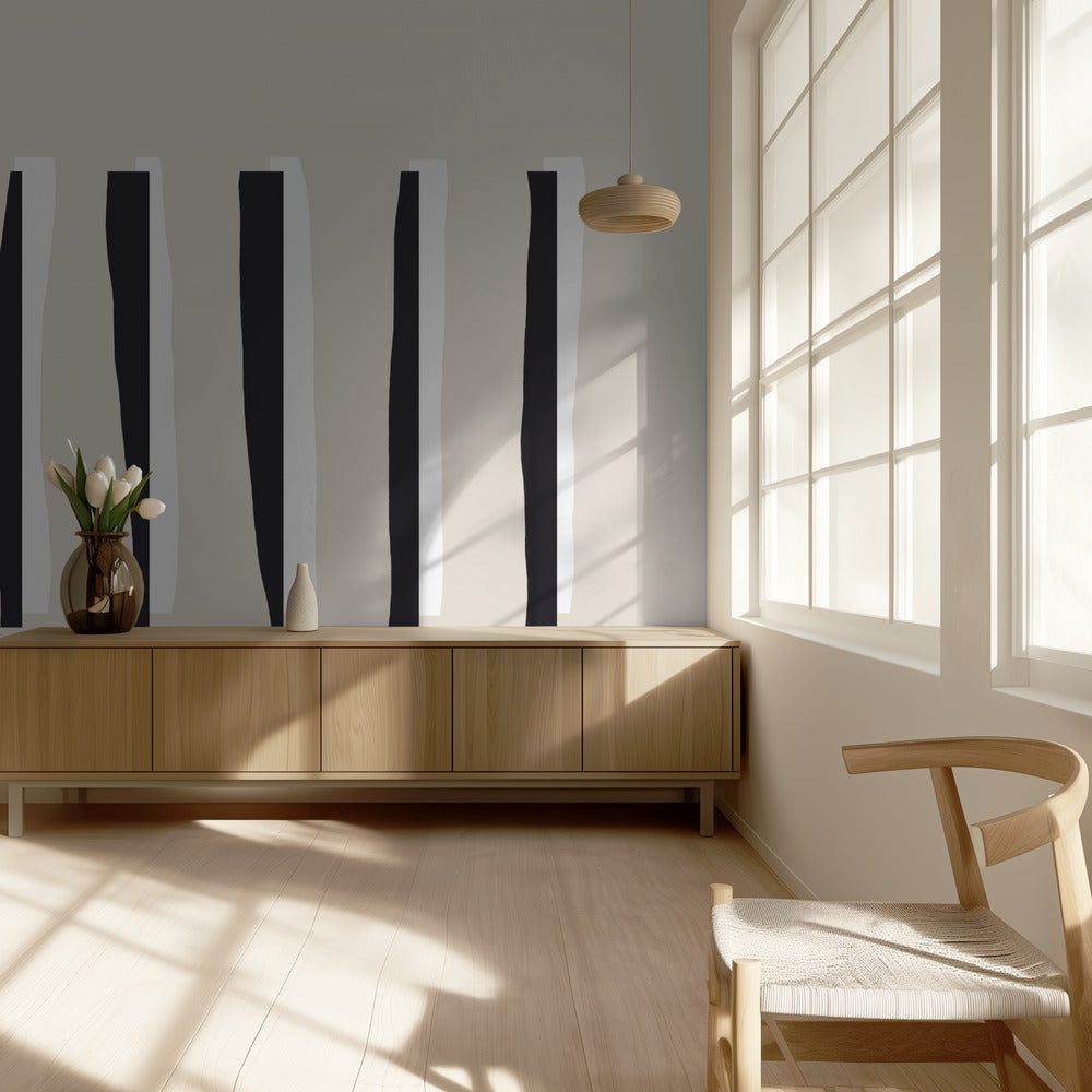 vertical Black And White Stripes | Wallpaper