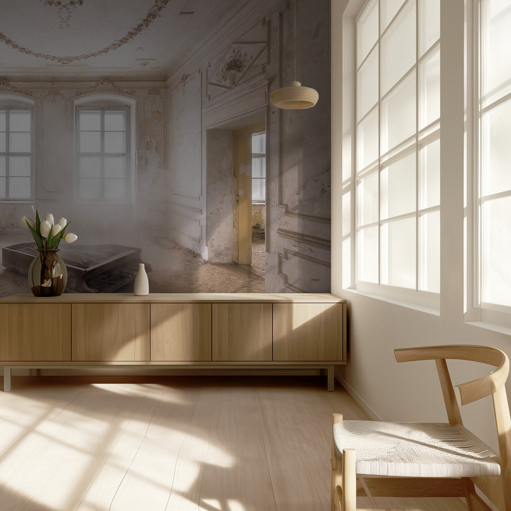 Abandoned Piano in the Dust | Wallpaper