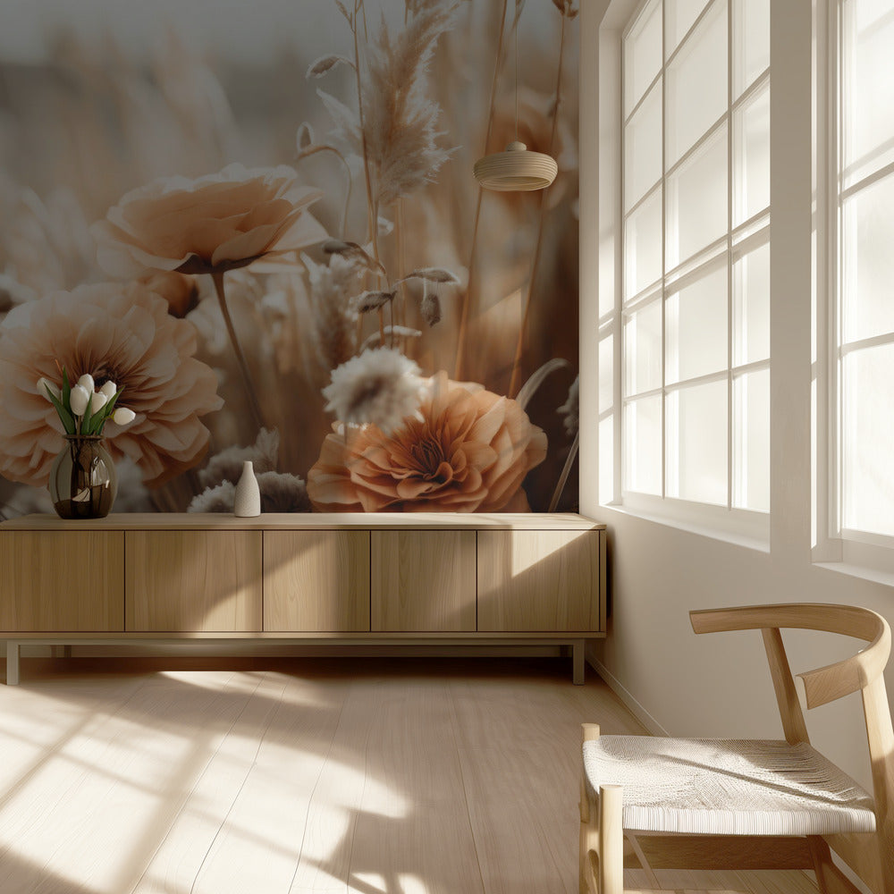 Golden Blossom Glow | Wallpaper