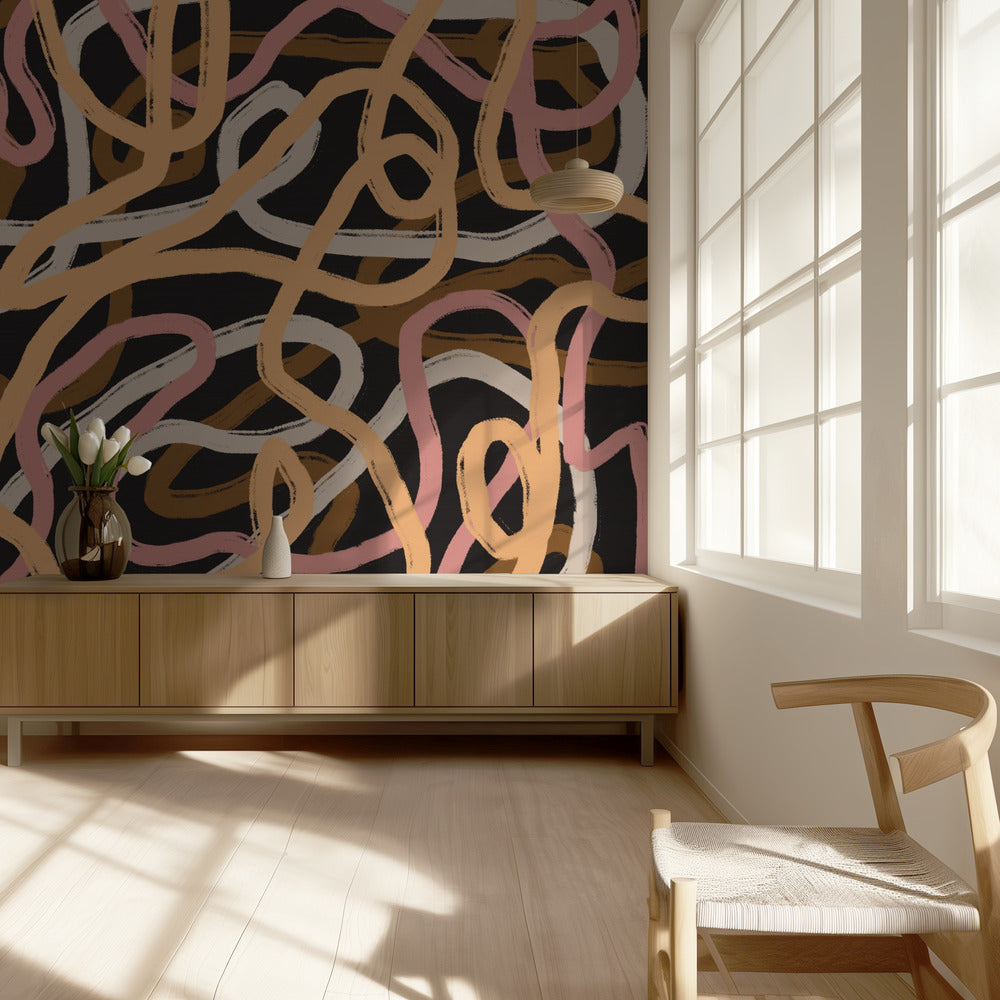 Tangled Array Of Colorful Lines | Wallpaper