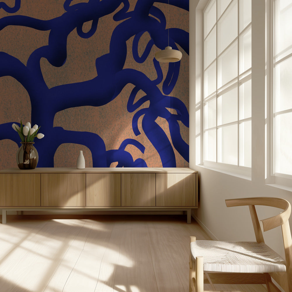 Twisting Indigo Tree | Wallpaper