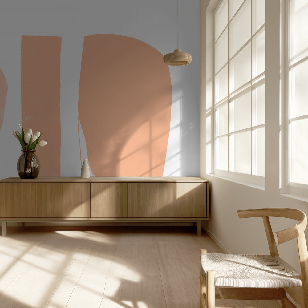 Abstract Shapes Peach | Wallpaper