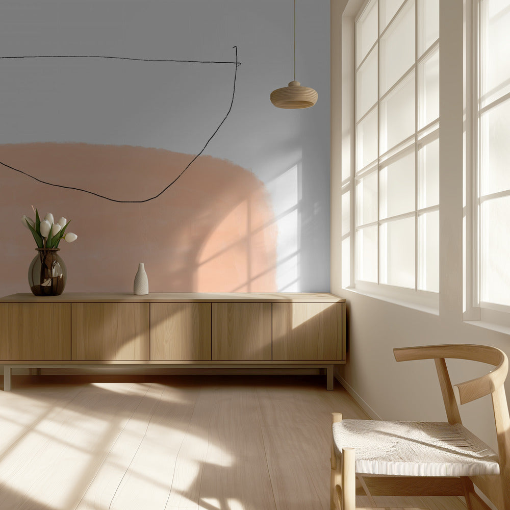 Bowl on Peach Canvas | Wallpaper