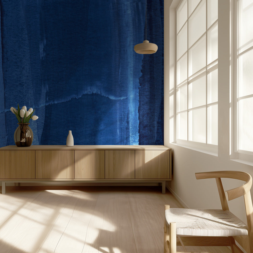 Blue Texture Flowing Vertical Lines | Wallpaper