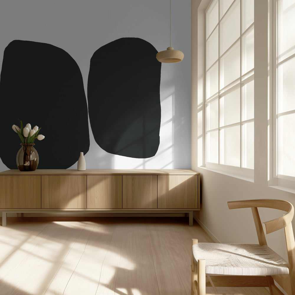 Black Irregular Shapes | Wallpaper