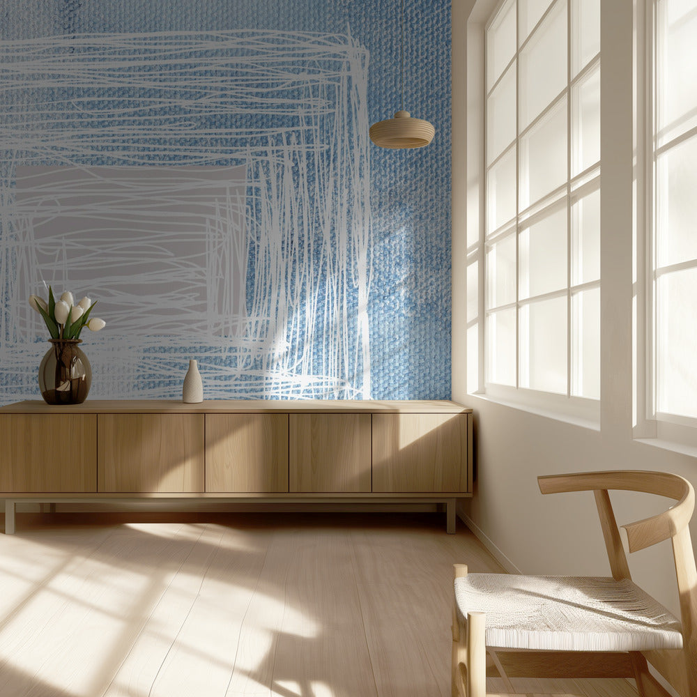 White Whirl Square | Wallpaper