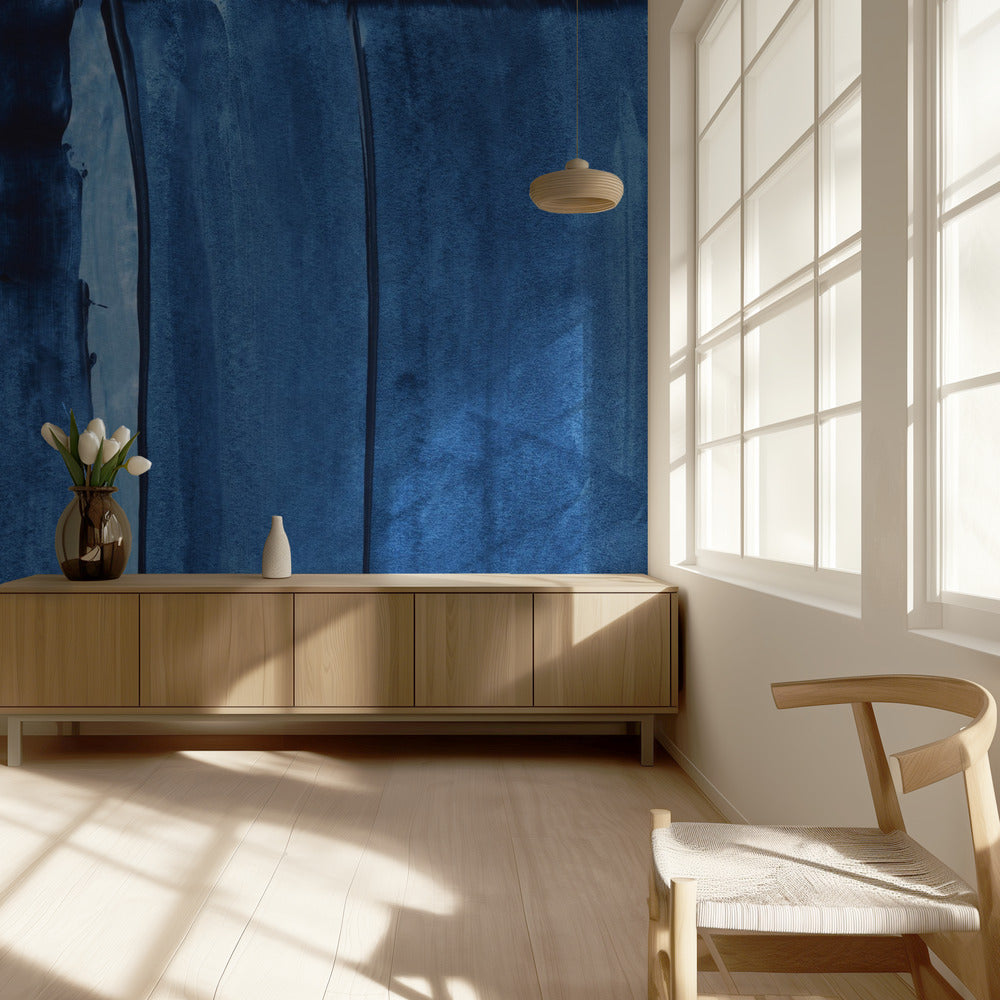 Blue Texture Flowing Vertical Lines | Wallpaper