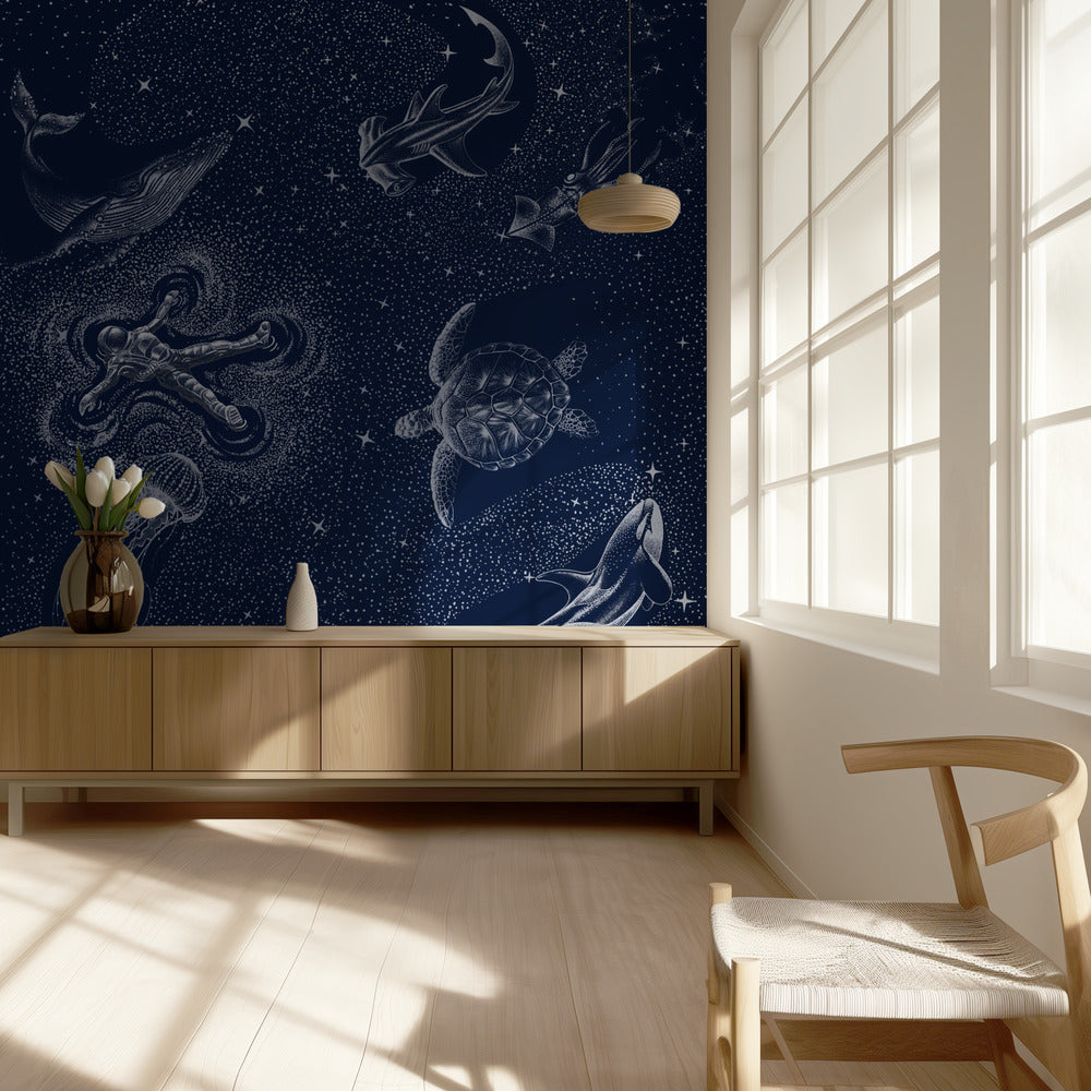 Cosmic Ocean With Astronaut | Wallpaper