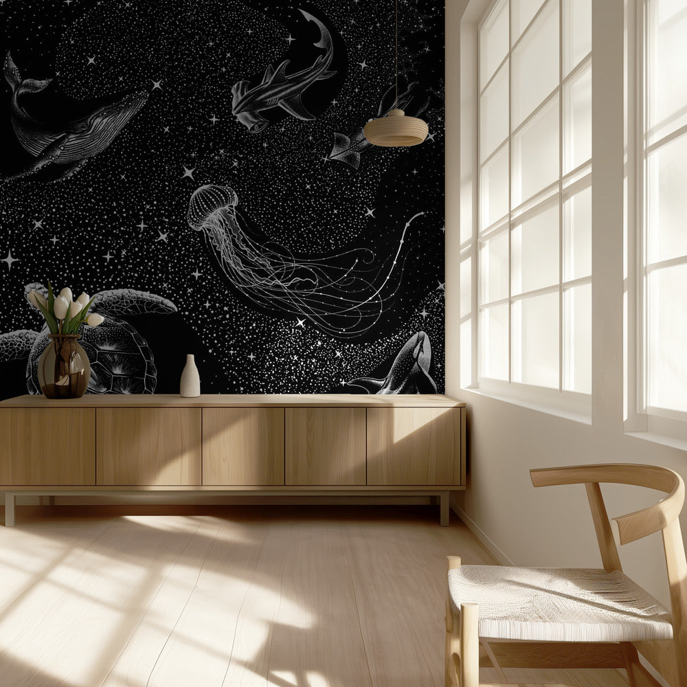 Cosmic Ocean  (Black Version) | Wallpaper