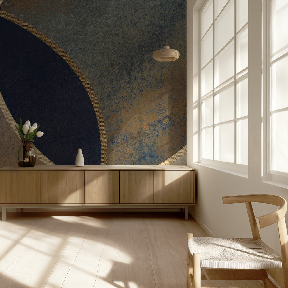 Abstract Circles With Gold 1 | Wallpaper