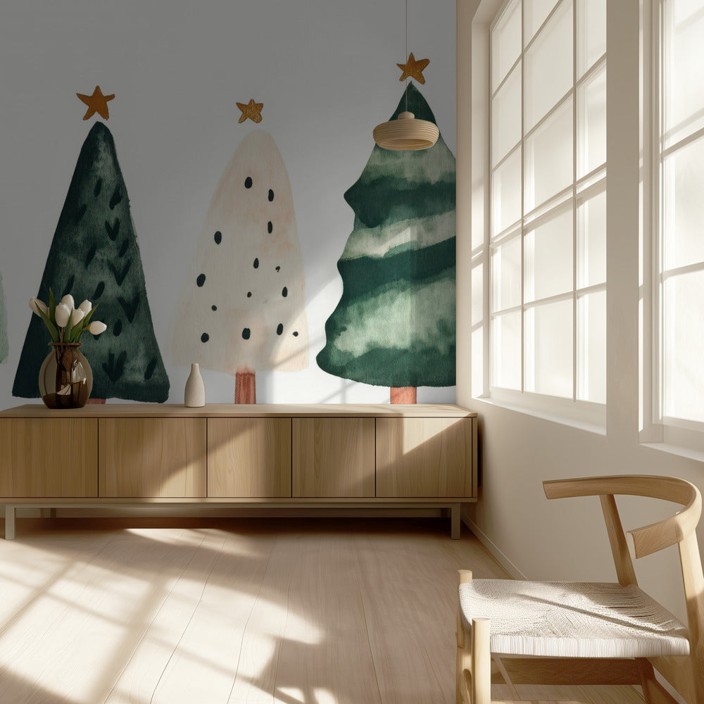 Whimsical Pines | Wallpaper