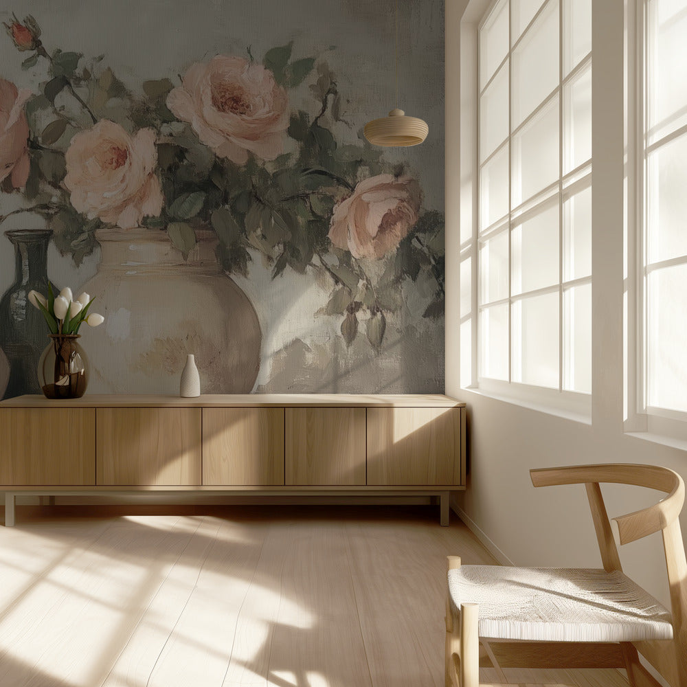 Flower in Vase Painting | Wallpaper