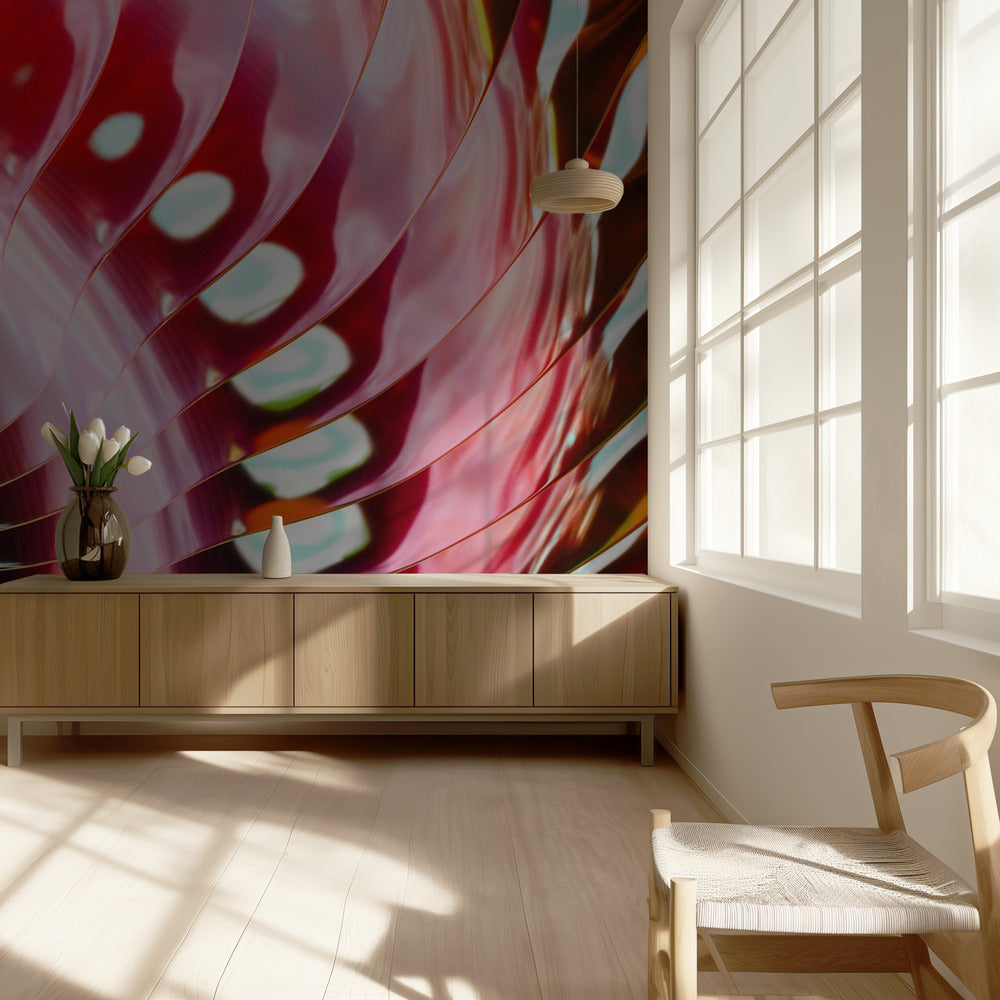 Crimson Petal Waves | Wallpaper