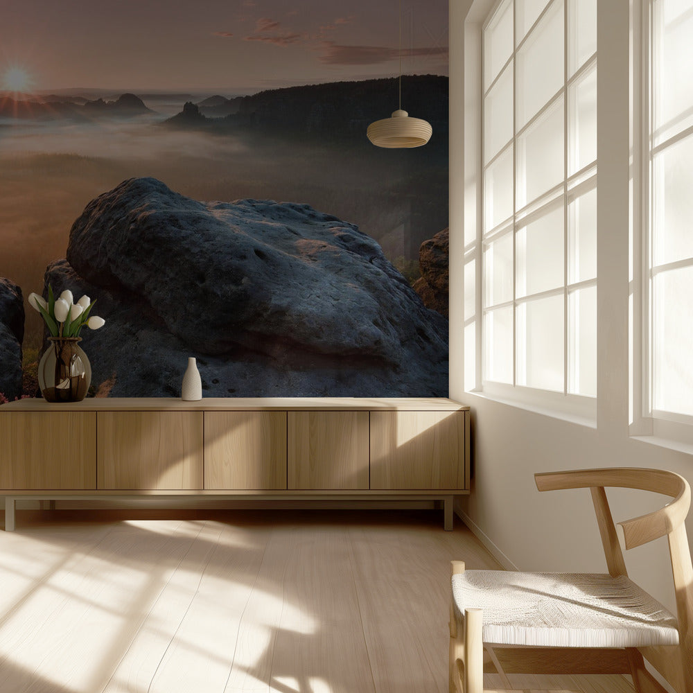 Sunrise on the rocks | Wallpaper