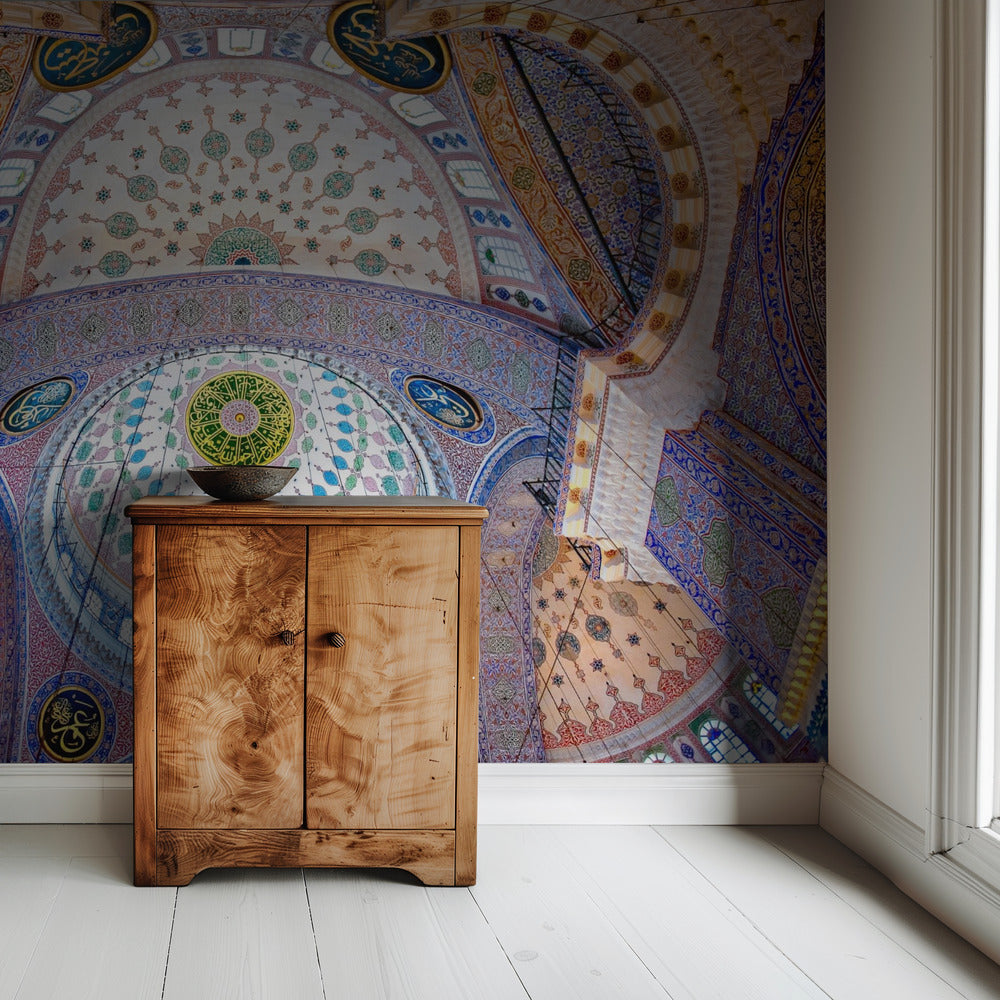 The Blue Mosque – The Sultan Ahmed Mosque. Columns and Main Domes. Istanbul. Turkey © Nora de Ang | Wallpaper