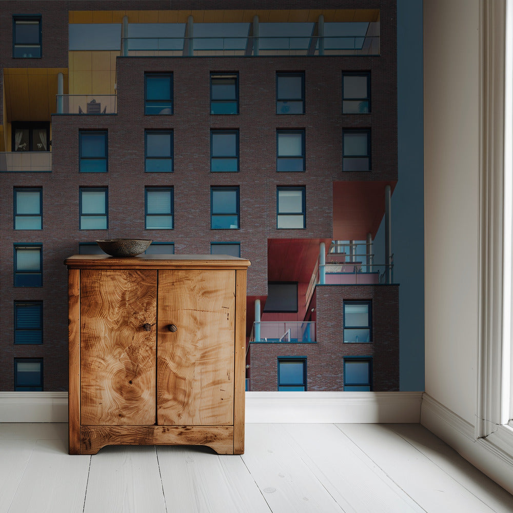 Yellow-red in wall | Wallpaper