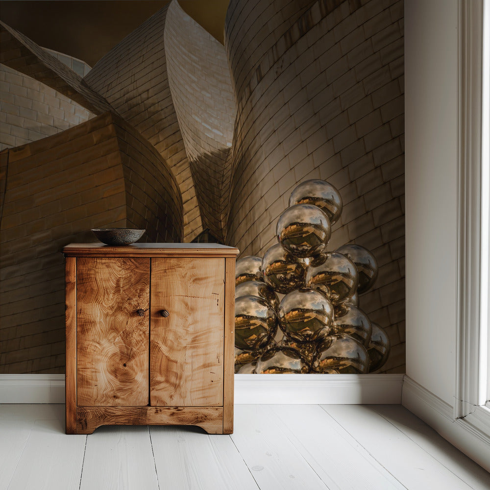 Reflections on spheres (Serie Guggenheim Bilbao) | Wallpaper