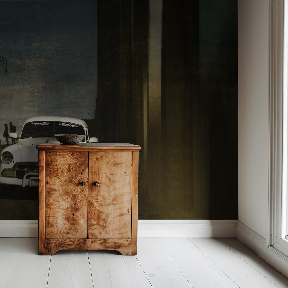 A white car in Havanna | Wallpaper