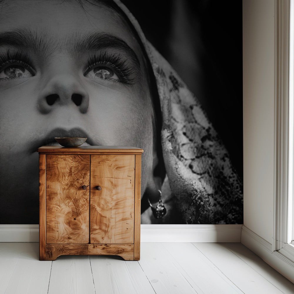 Girl with Sardinian traditional veil | Wallpaper