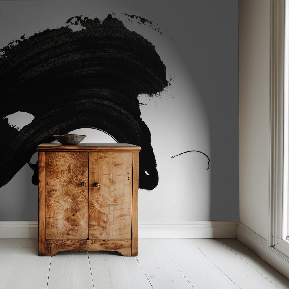 Black Abstract Stroke | Wallpaper