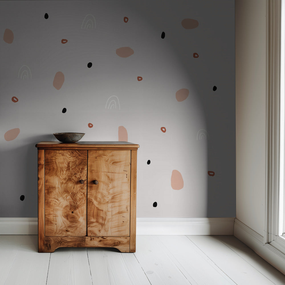 Scattered Organic Shapes | Wallpaper