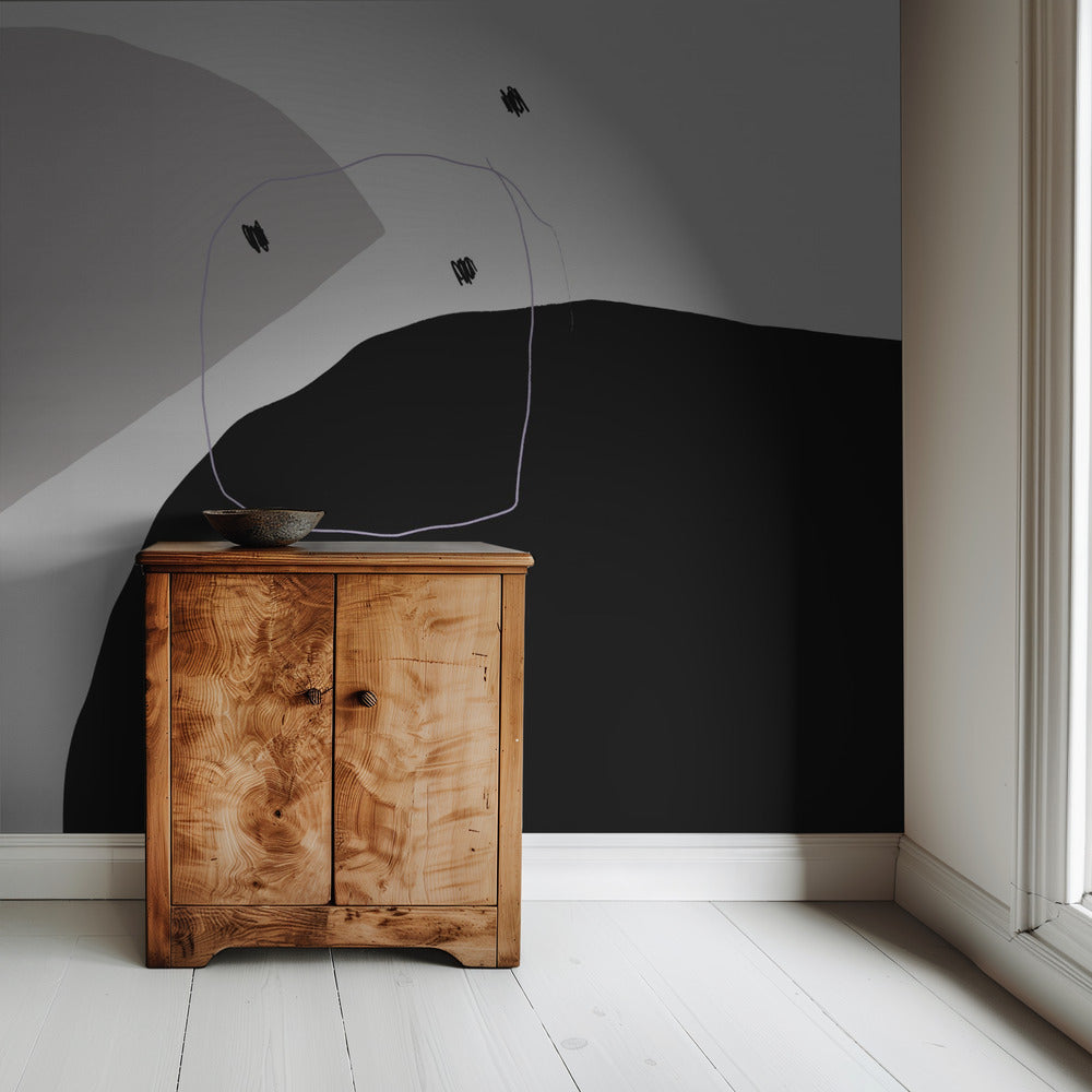 Monochrome Black and Gray Shapes | Wallpaper