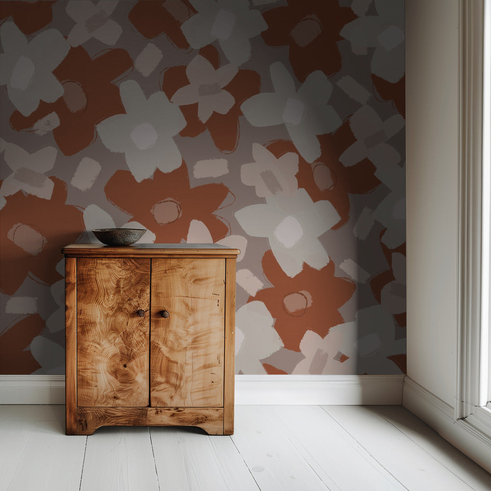 Rustic Blossom Field | Wallpaper