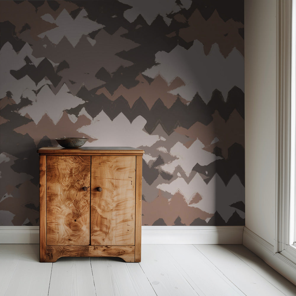 Zigzag Earth Tones | Wallpaper