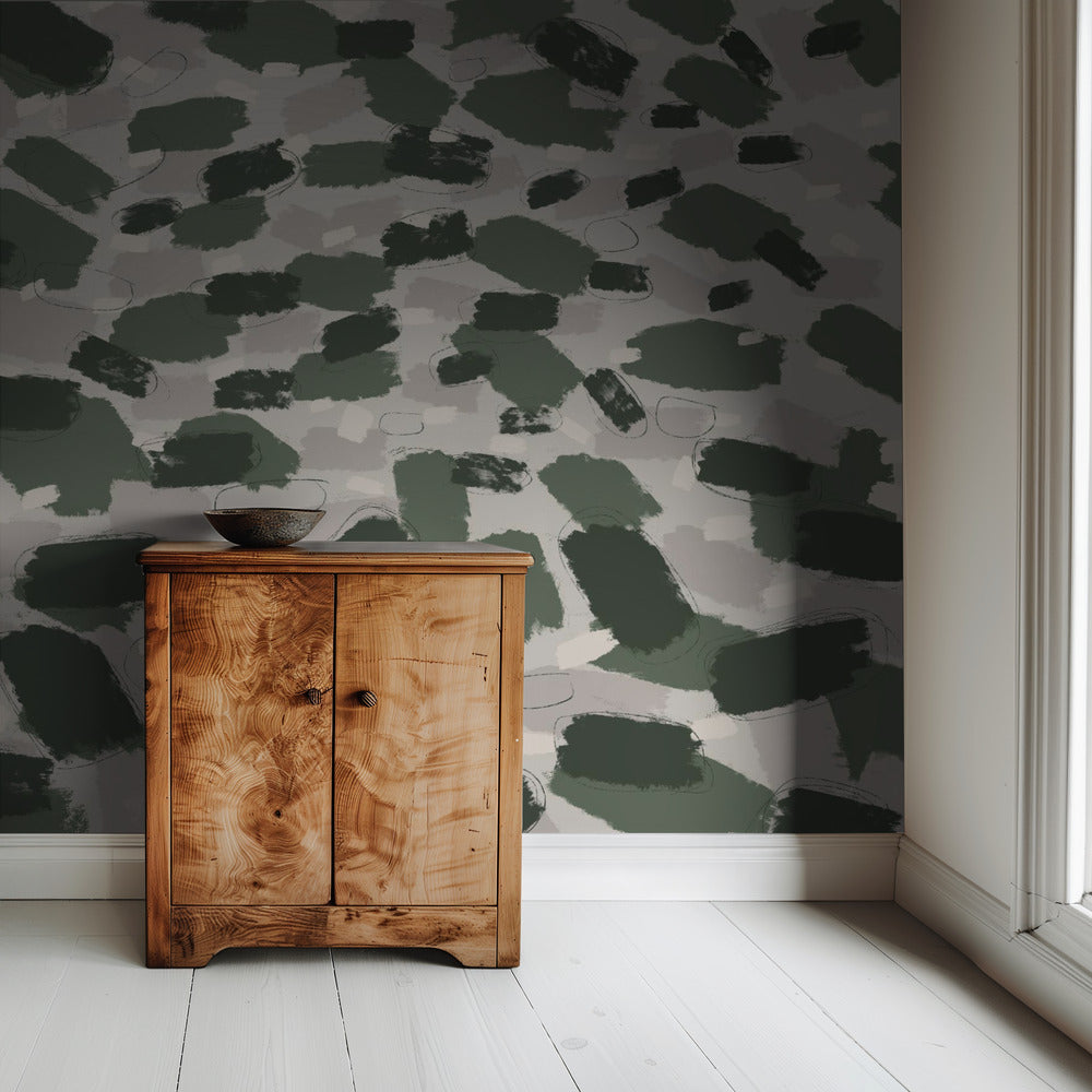 Muted Forest Brush | Wallpaper