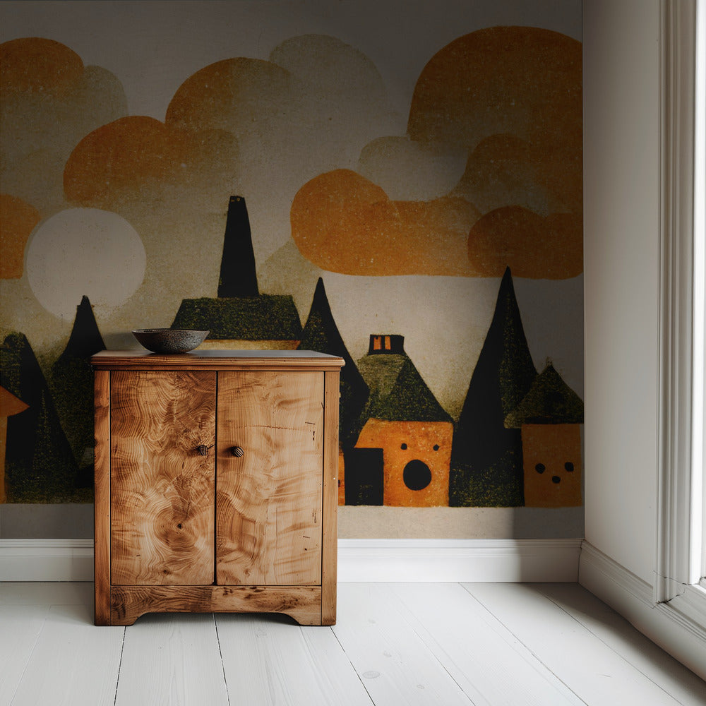 Spooky Village View | Wallpaper