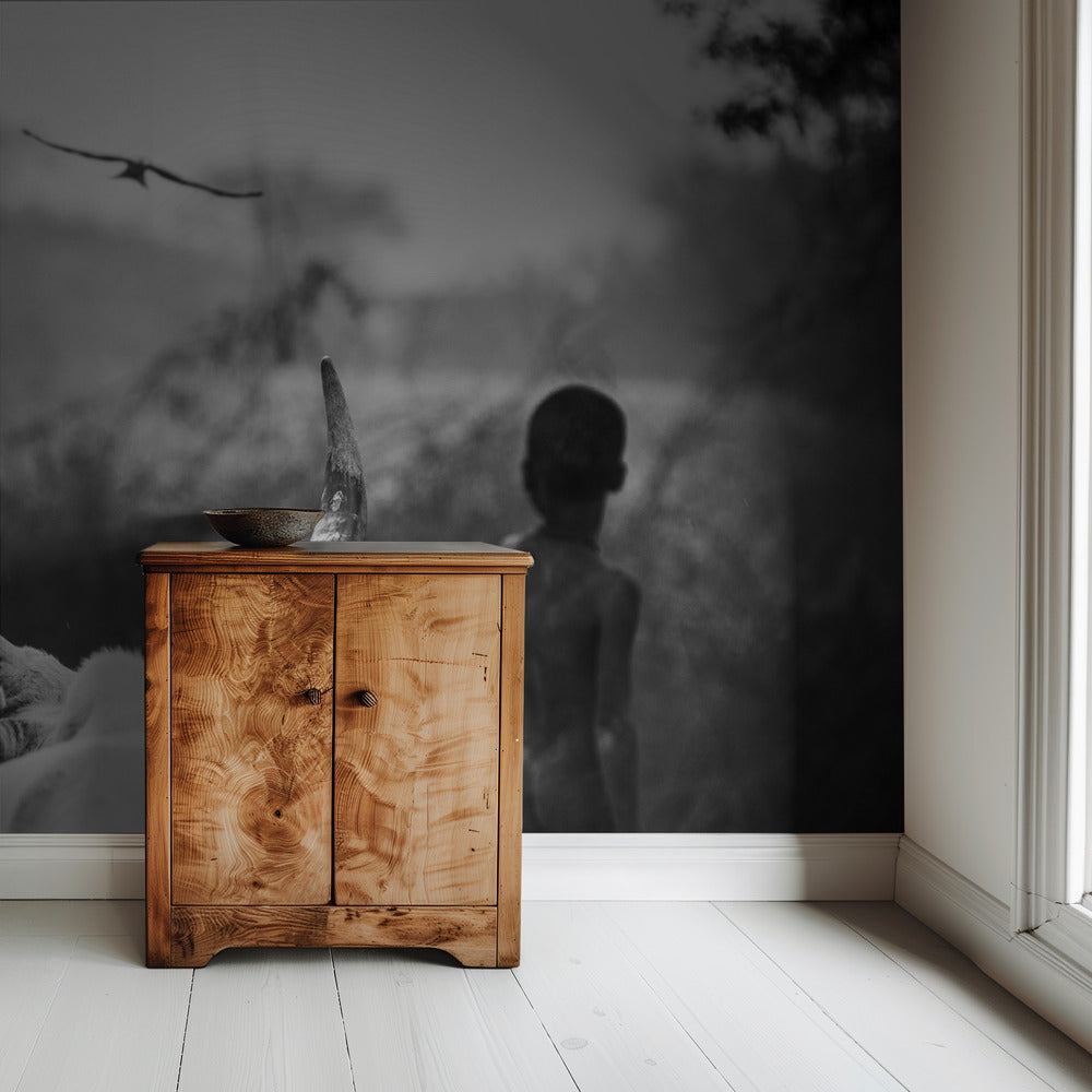 Boy and Cow | Wallpaper