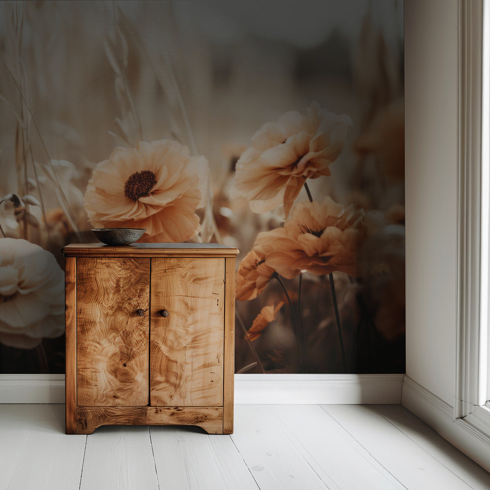Sepia Blooms | Wallpaper