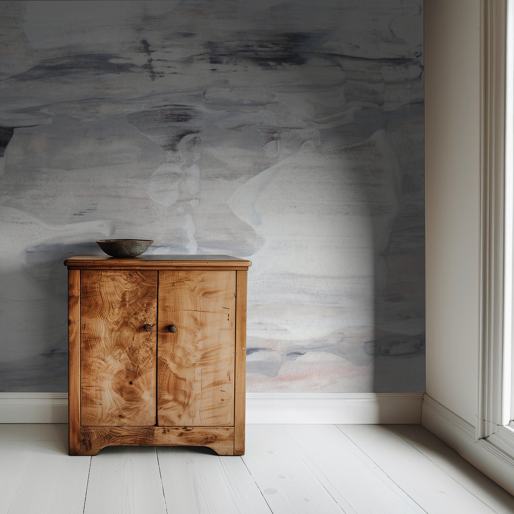 Fluid Brushstrokes with Muted Tones | Wallpaper