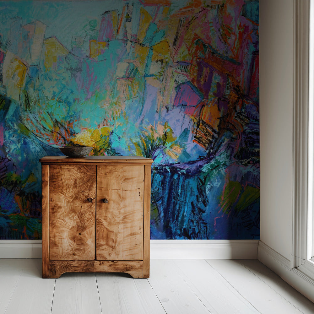 Luminous Petal Cascade | Wallpaper