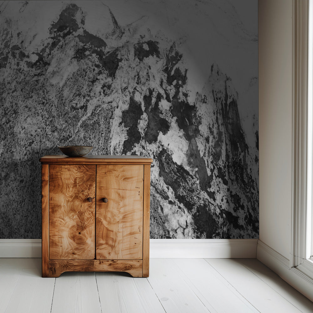 Black and White Marble Mountain 05 | Wallpaper