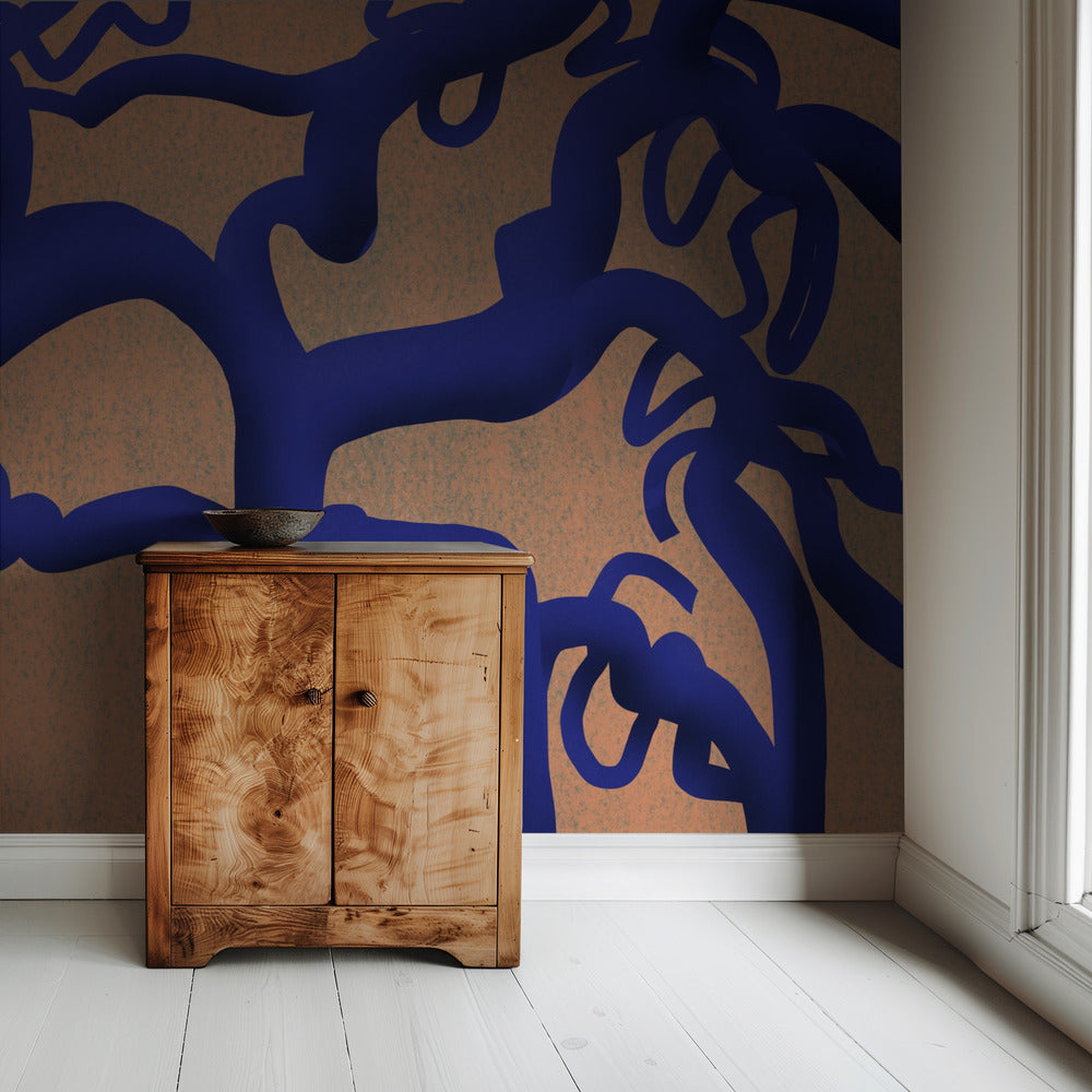 Twisting Indigo Tree | Wallpaper