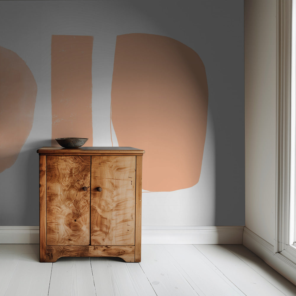Abstract Shapes Peach | Wallpaper
