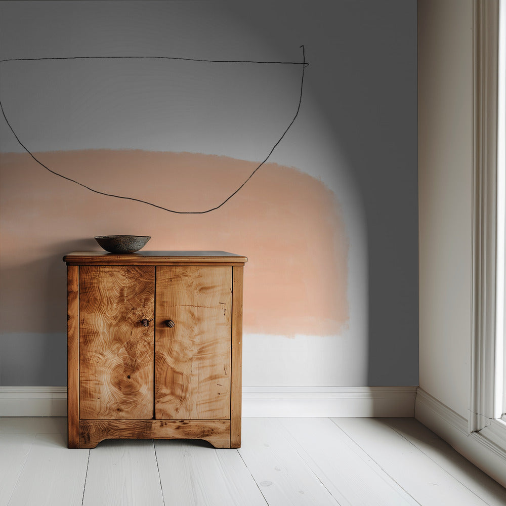 Bowl on Peach Canvas | Wallpaper