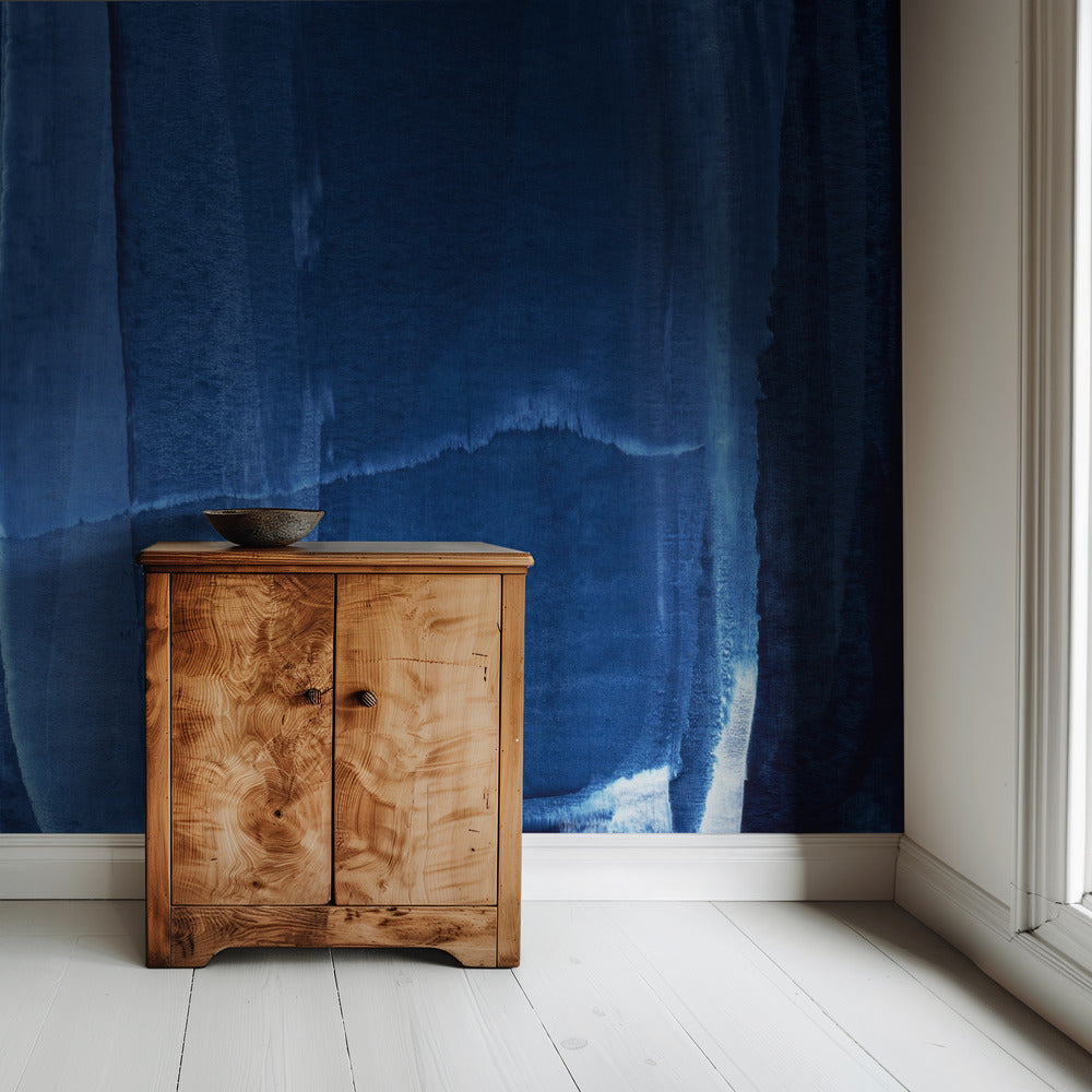 Blue Texture Flowing Vertical Lines | Wallpaper