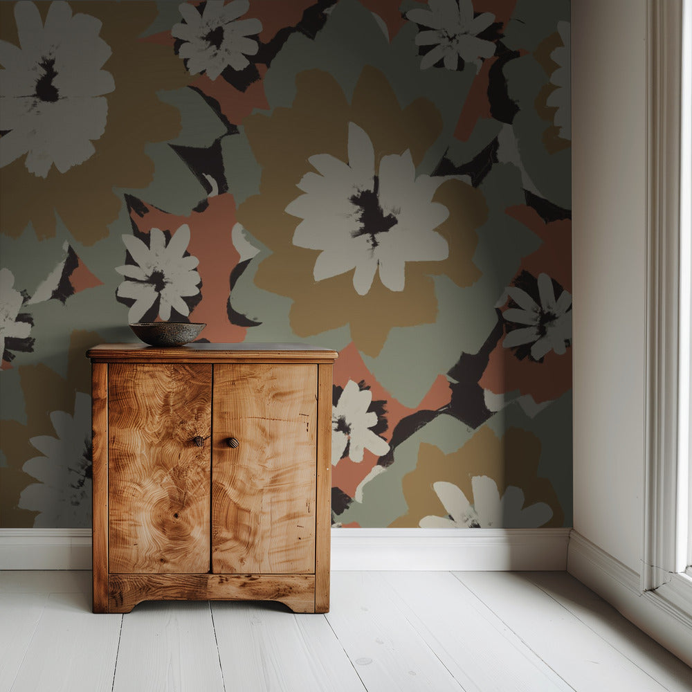 Bold Floral Symphony | Wallpaper