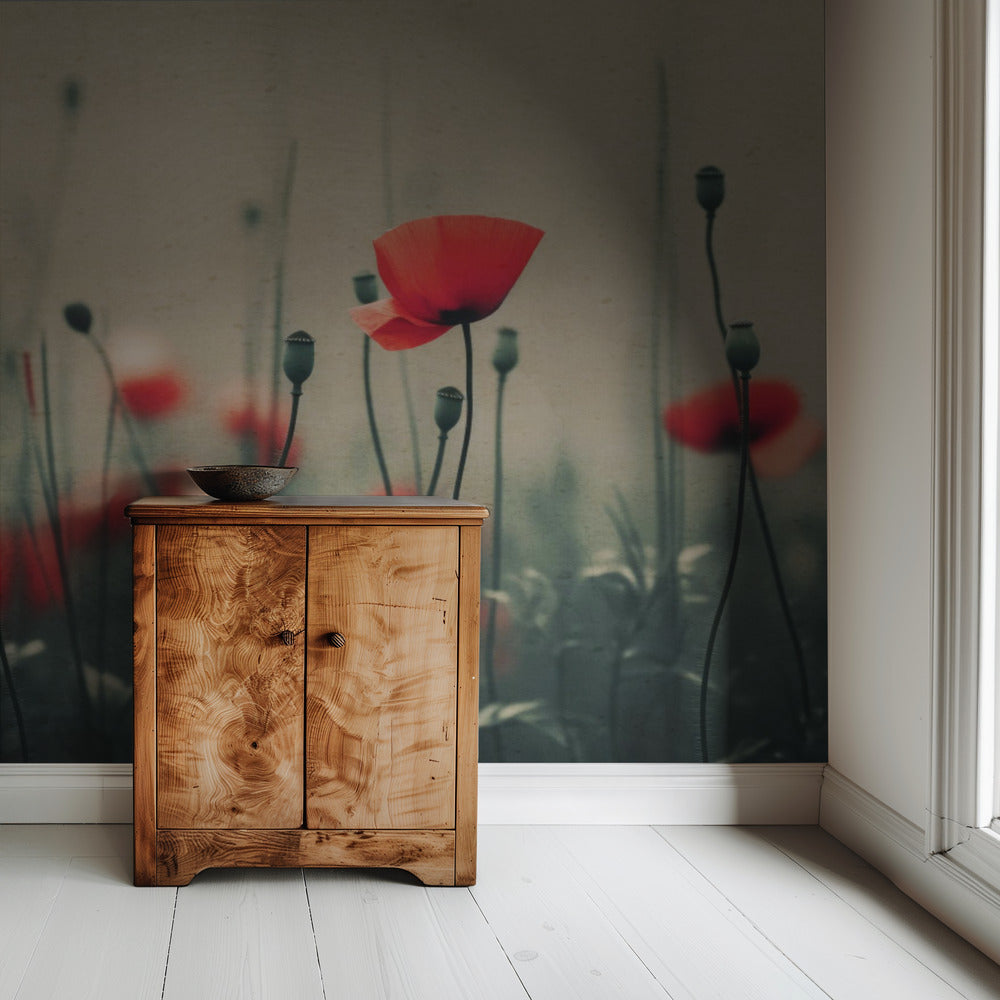 Poppies in the Mist | Wallpaper